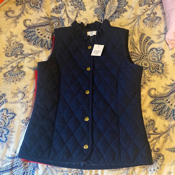 Navy ivory and red girls vest. - Picture 1 of 2